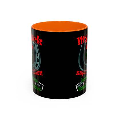 my luck - Accent Mug (black)
