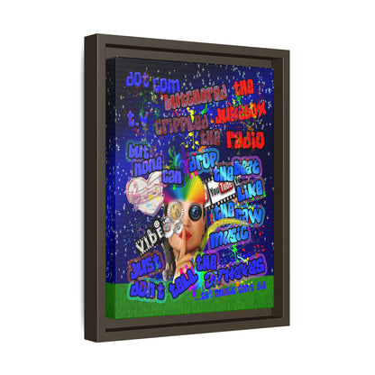drop the beat - framed canvas art ('snoops' background)