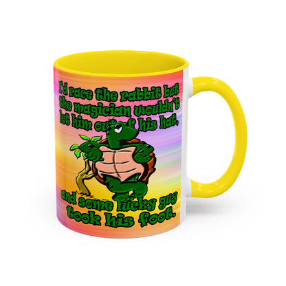 turtle race - Accent Mug (color blur)