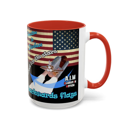 shoot for the stars - Accent Mug (black)