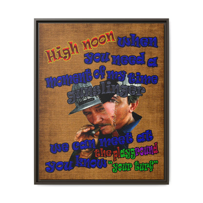 high noon - framed canvas art (brown papyrus)