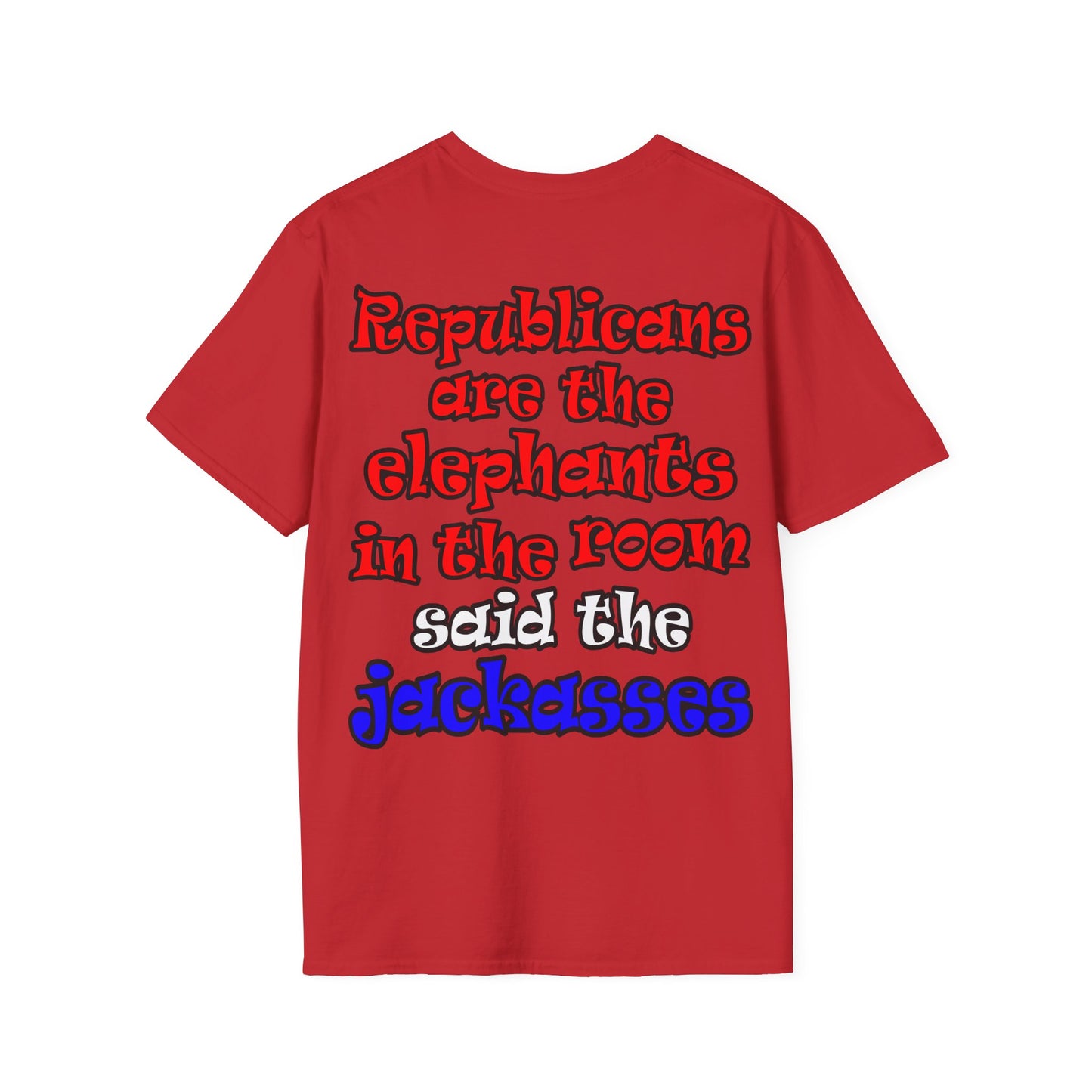 donkeys and elephants - Unisex Softstyle T-Shirt