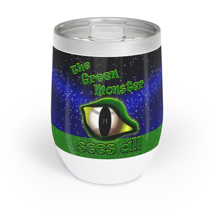green monster - Chill Wine Tumbler ('snoops' background)
