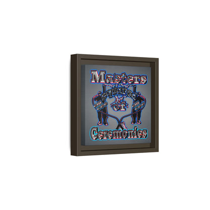 em cee squared - framed canvas art (grey-light grey)