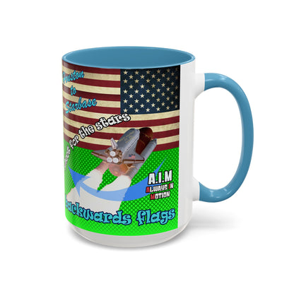 shoot for the stars - Accent Mug (logo green)