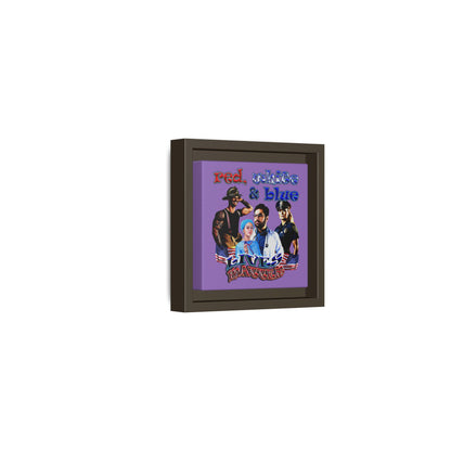 rw&b lives matter - framed canvas art (light purple)