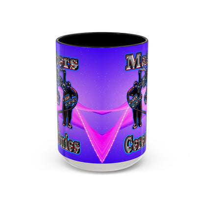 em cee squared - Accent Mug (purple-pink wave)