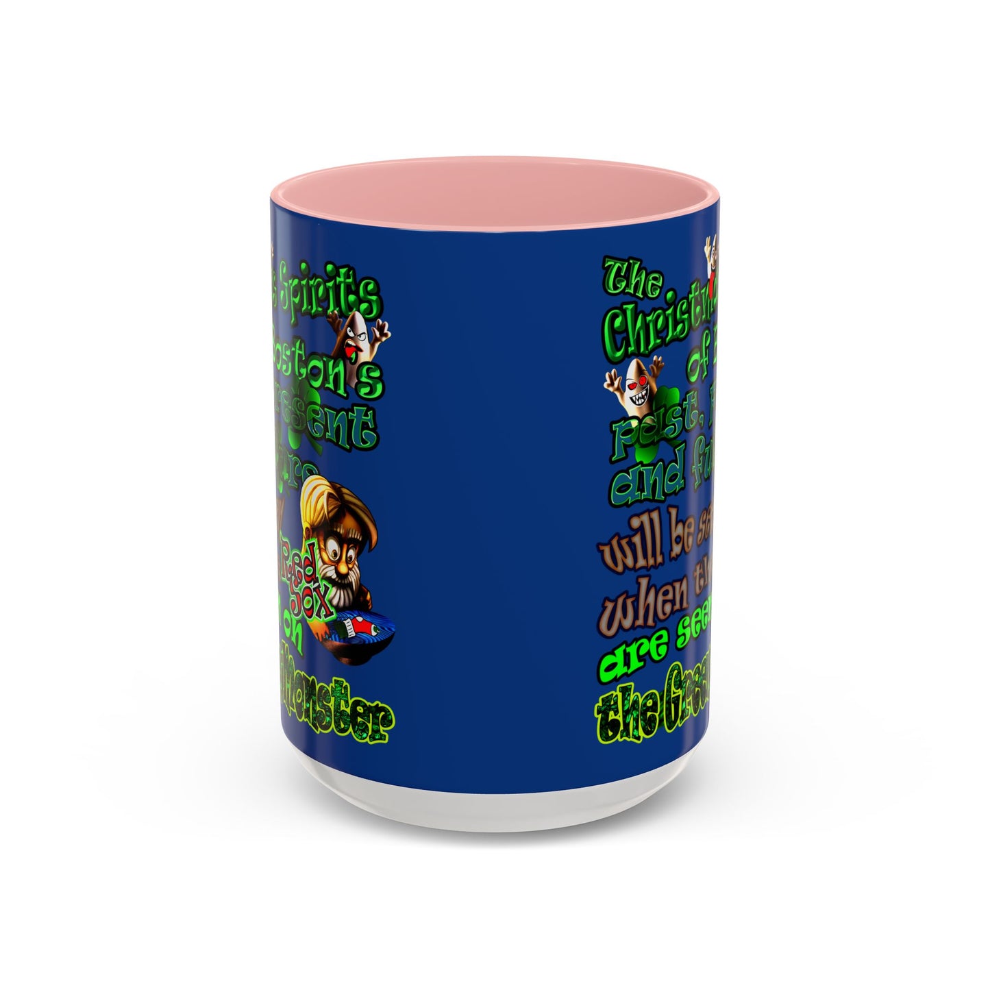 christmas spirits of boston - Accent Mug (dark blue)