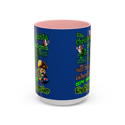 christmas spirits of boston - Accent Mug (dark blue)