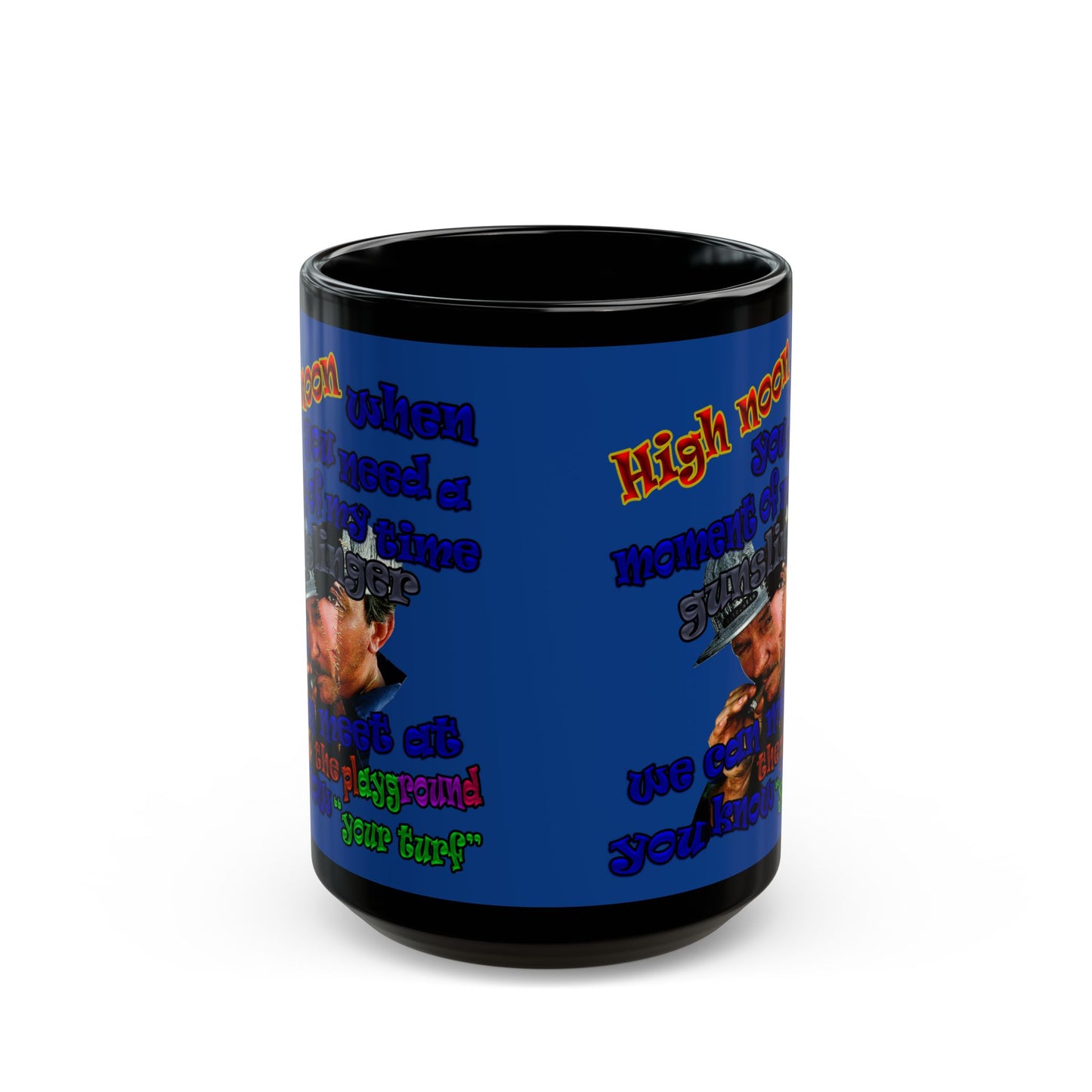 high noon - Black Mug (dark blue)
