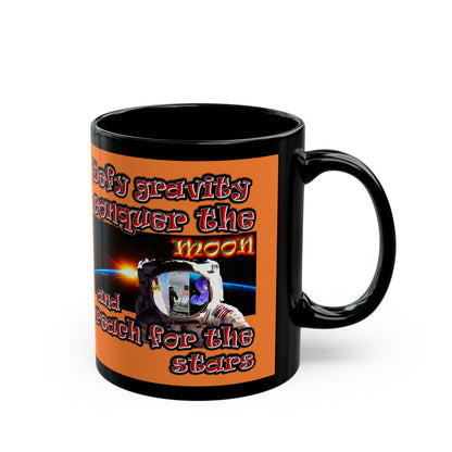 defy conquer reach - Black Mug (crusta)