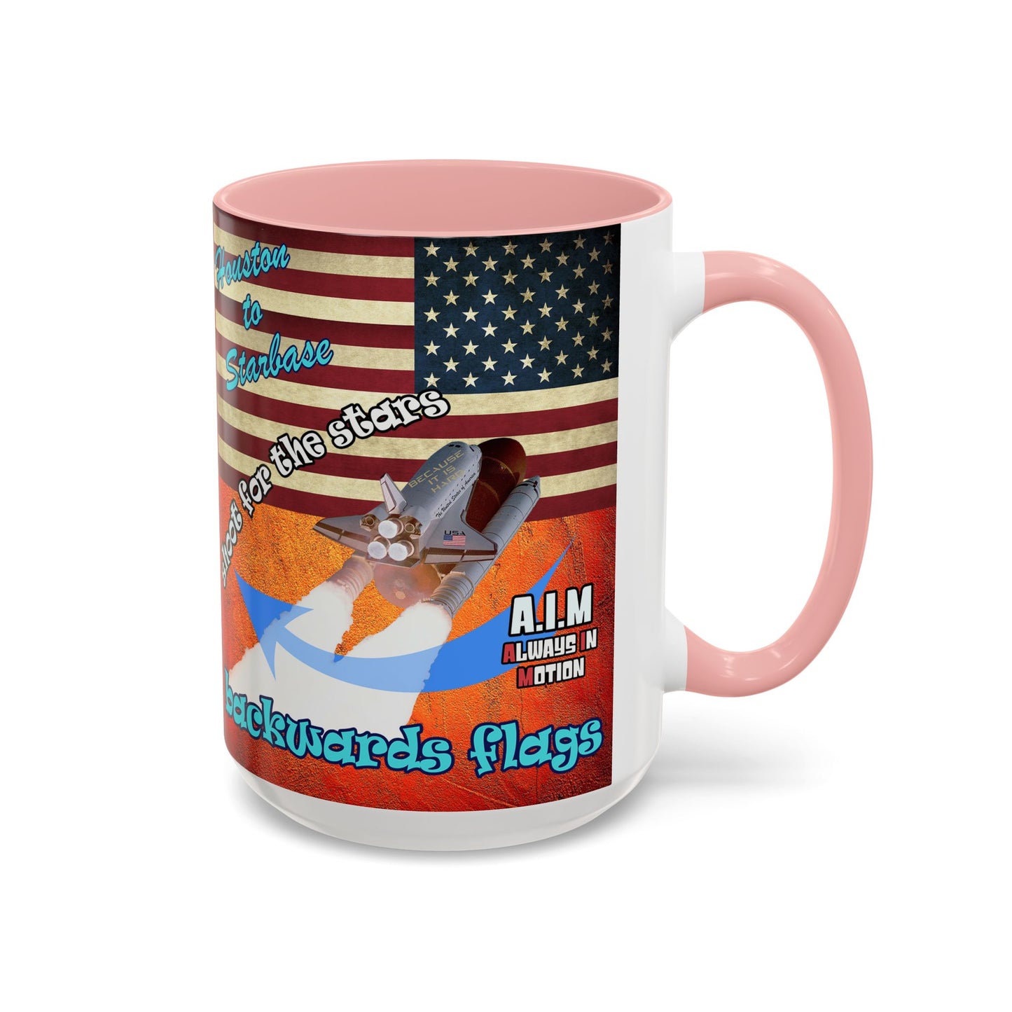 shoot for the stars - Accent Mug (burnt orange)