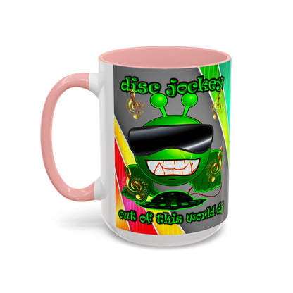 disc jockey - Accent Mug (rainbow split)