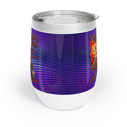 schrodinger's cat - Chill Wine Tumbler (purple wave)