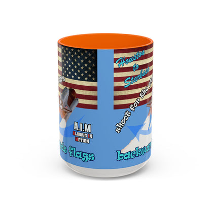 shoot for the stars - Accent Mug (light blue)