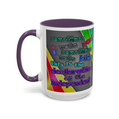declaration of the independents - Accent Mug (rainbow split)