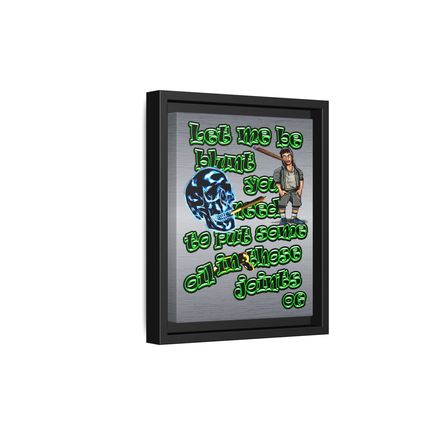 og - framed canvas art (brushed nickel)