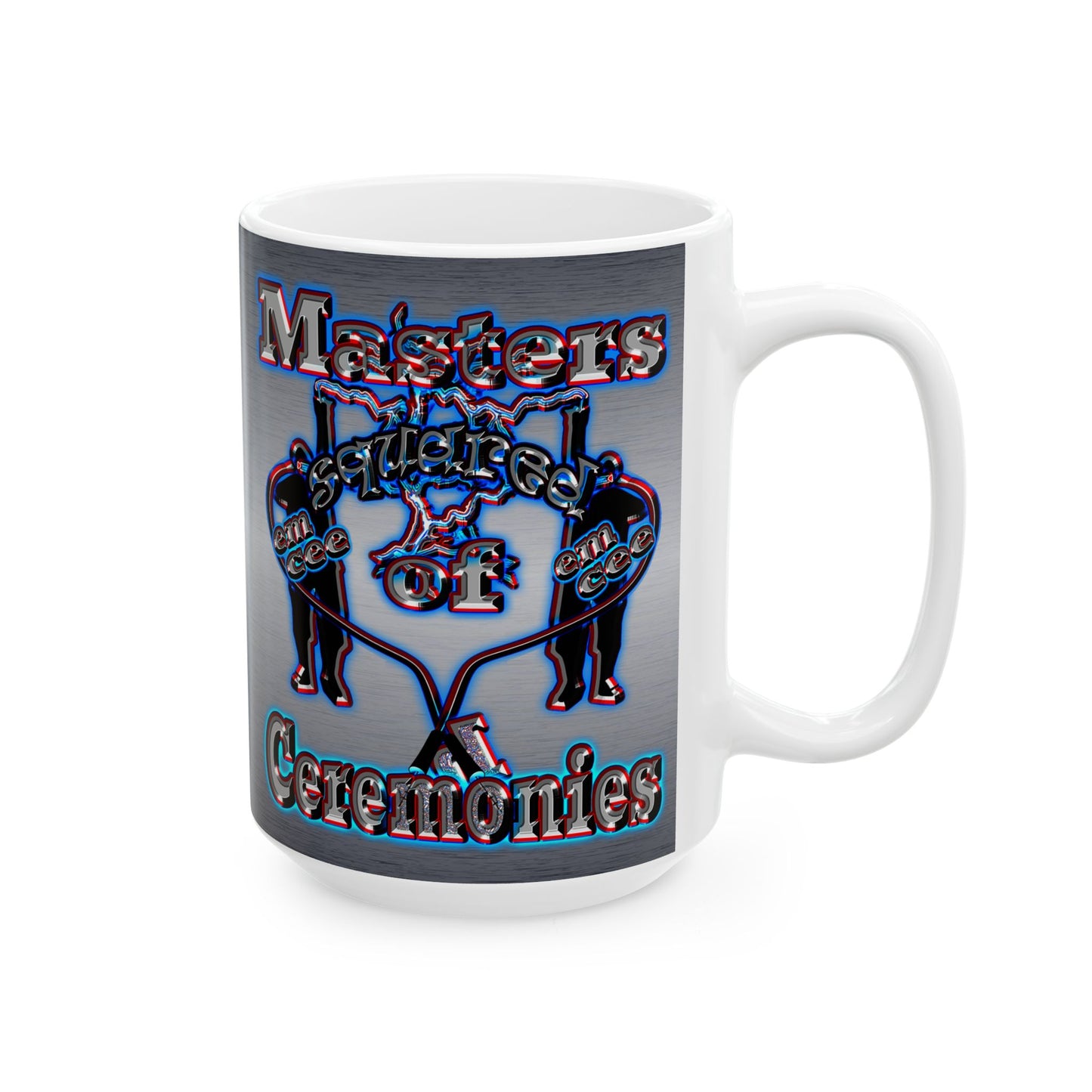 em cee squared - White Mug (brushed nickel)