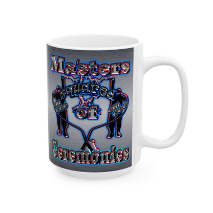 em cee squared - White Mug (brushed nickel)