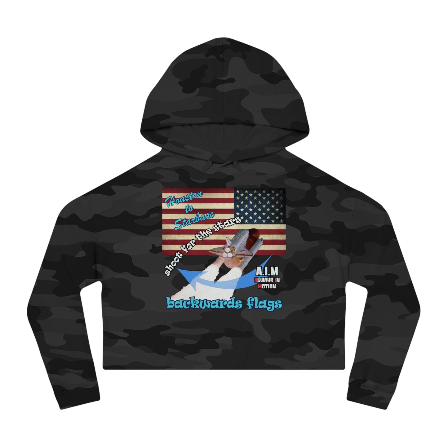 shoot for the stars - Women’s Cropped Hooded Sweatshirt