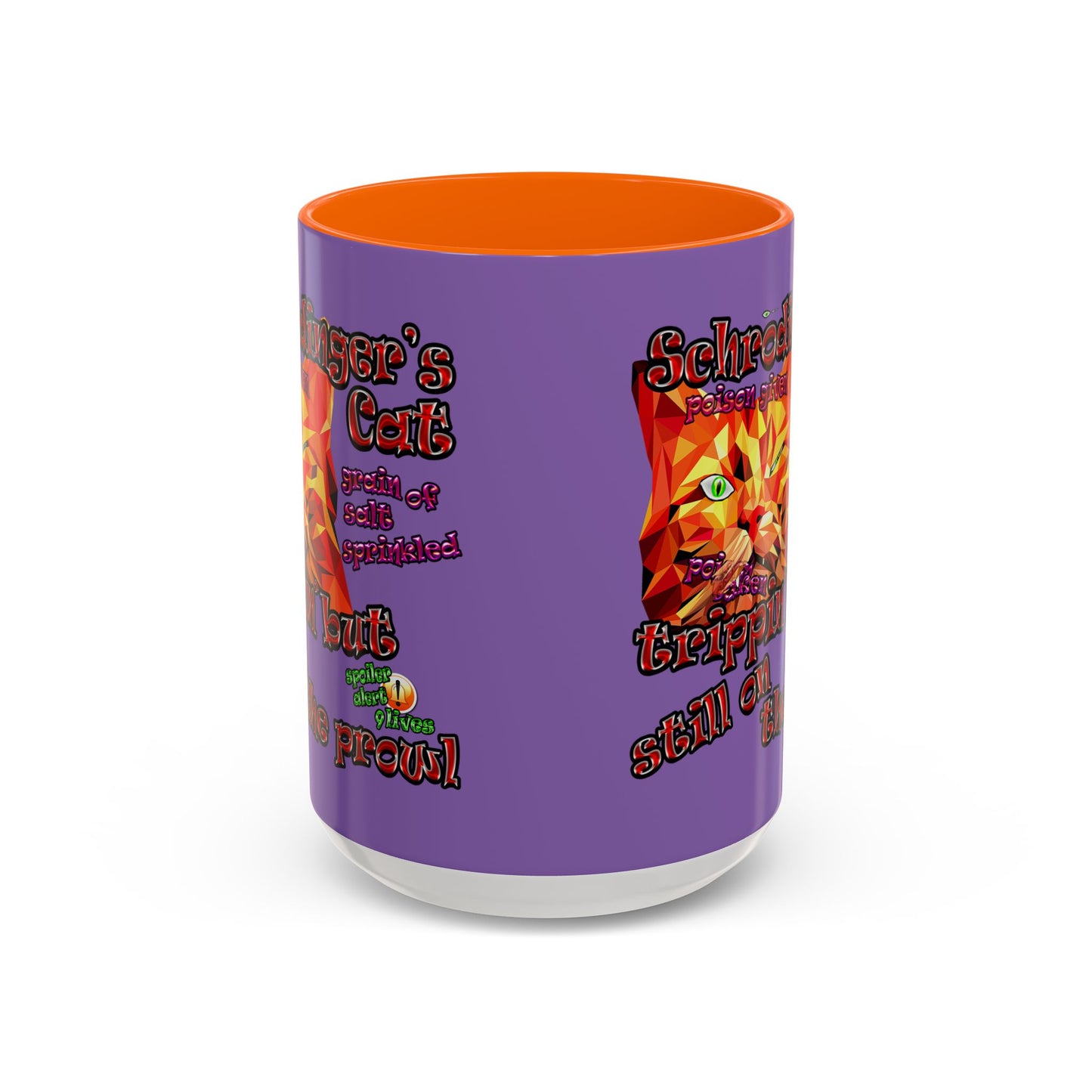 schrodinger's cat - Accent Mug (light purple)