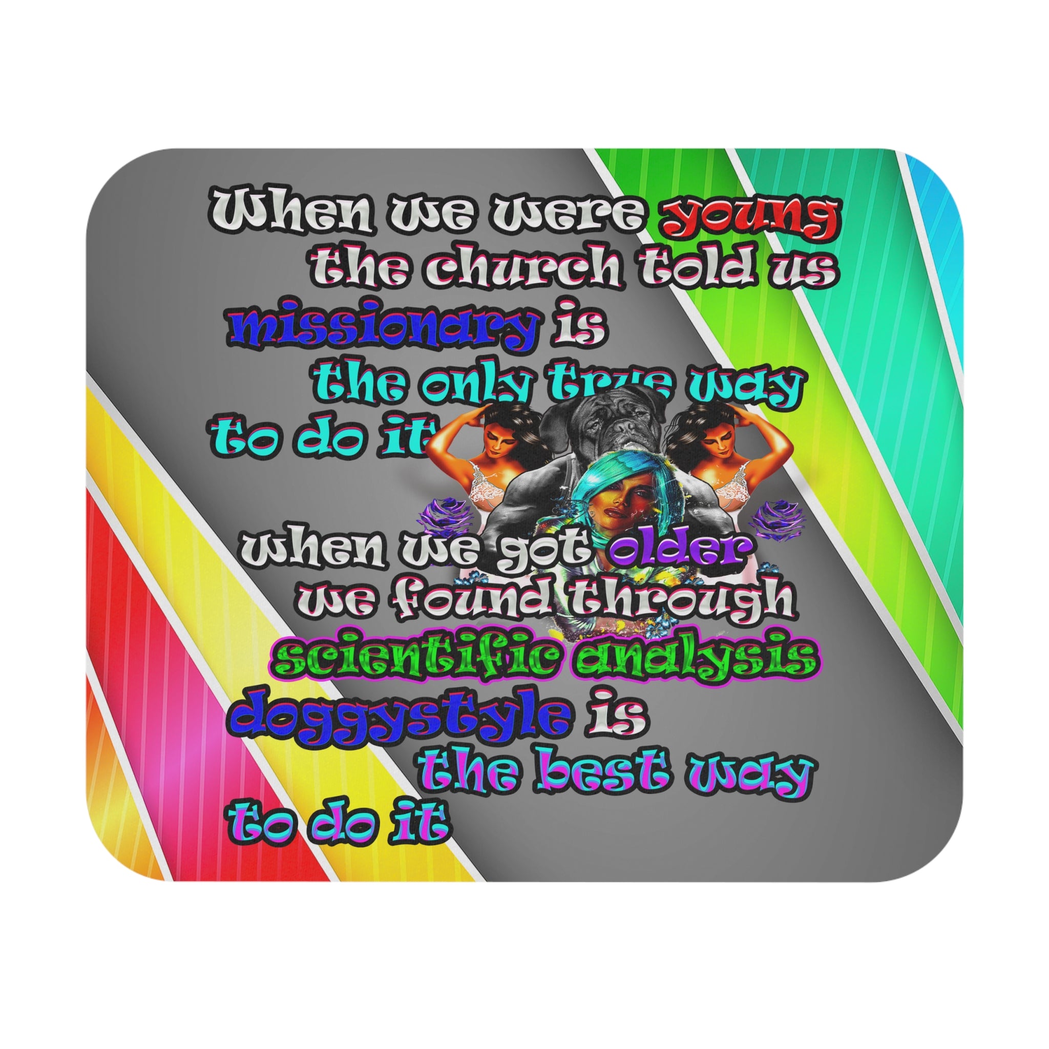 doggystyle - Mouse Pad (Rectangle) (rainbow split)
