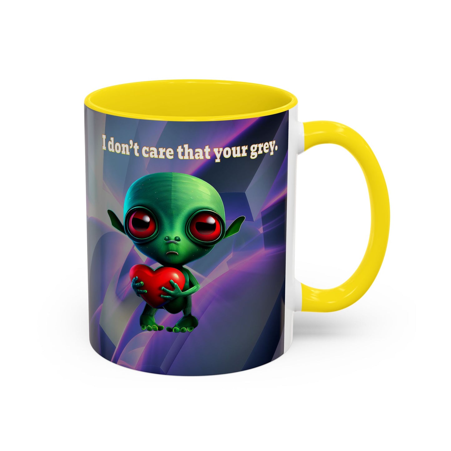 I don't care that your grey - Accent Mug (grey-pink wave)