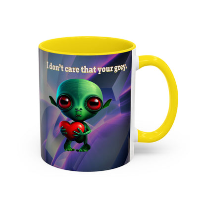 I don't care that your grey - Accent Mug (grey-pink wave)
