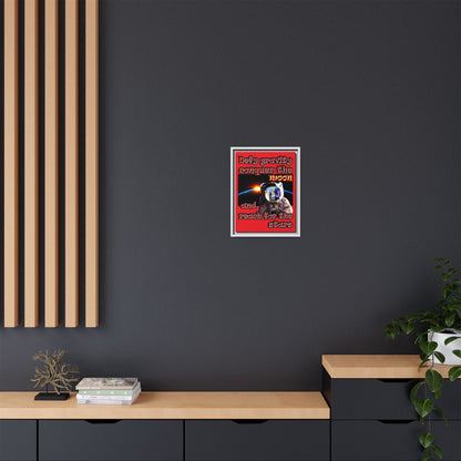 defy conquer reach - framed canvas art (red)