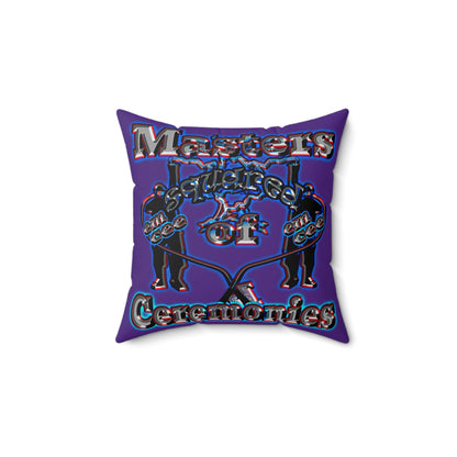 em cee squared - Spun Polyester Square Pillow - (purple)