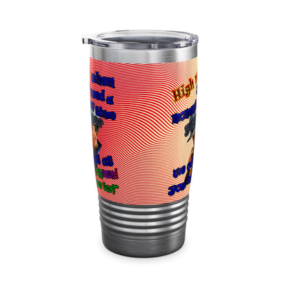 high noon - Ringneck Tumbler, 20oz (yellow-orange wave)