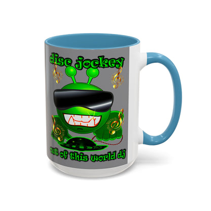 disc jockey - Accent Mug (grey)