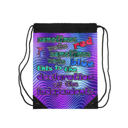 declaration of the independents - Drawstring Bag (purple wave)