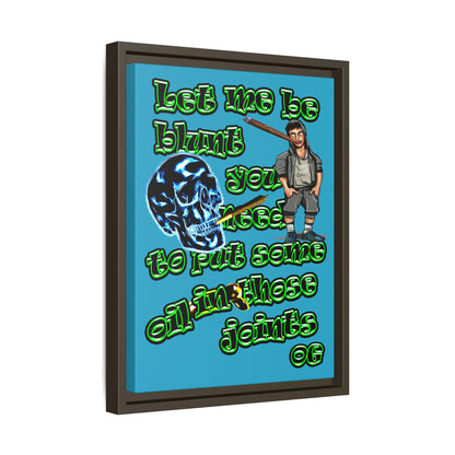 og - framed canvas art (turquoise)
