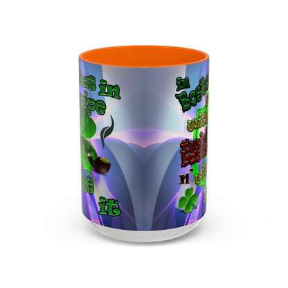 celtics logo - Accent Mug (grey-pink wave)