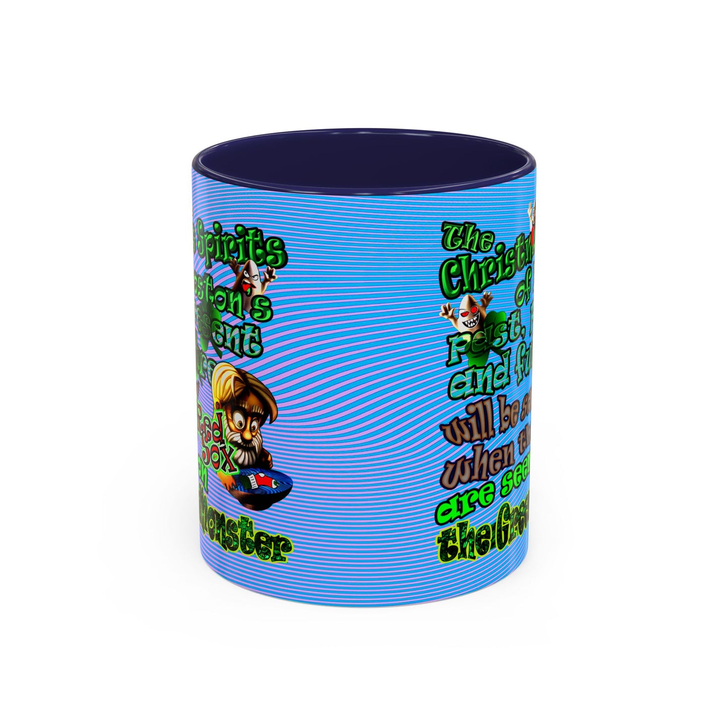 christmas spirits of boston - Accent Mug (light blue-purple wave)