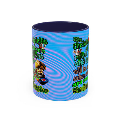 christmas spirits of boston - Accent Mug (light blue-purple wave)