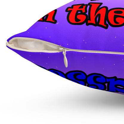 donkeys and elephants - Spun Polyester Square Pillow - (purple-pink wave)