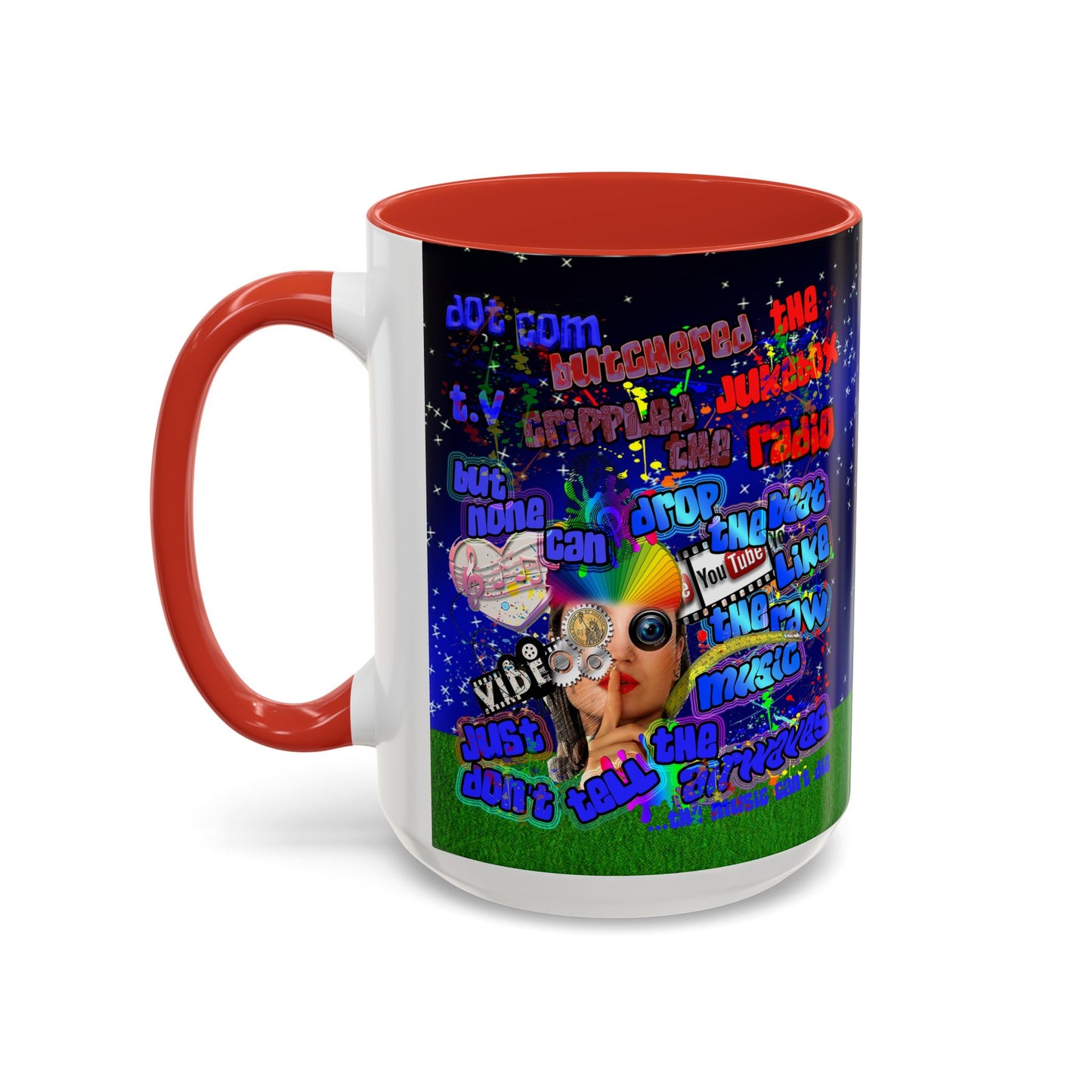 drop the beat - Accent Mug ('snoops' background)