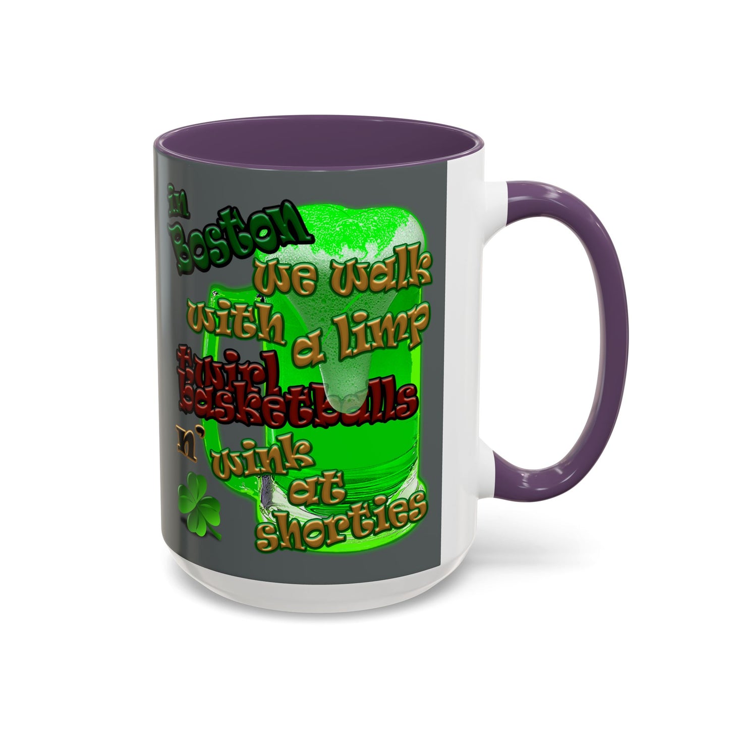 celtics logo - Accent Mug (dark grey)