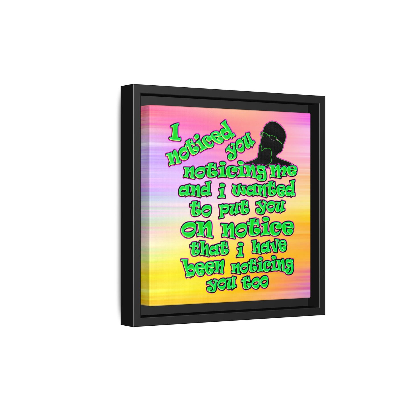 noticed you noticing - framed canvas art (color blur)