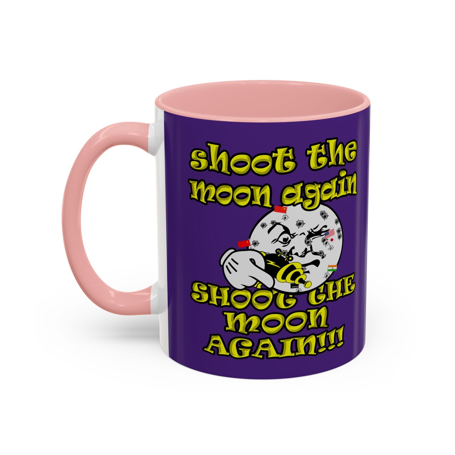 shoot the moon again - Accent Mug (purple)