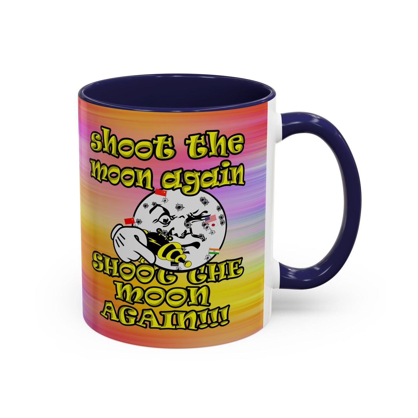 shoot the moon again - Accent Mug (color blur)