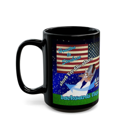 shoot for the stars - Black Mug ('snoops' background)