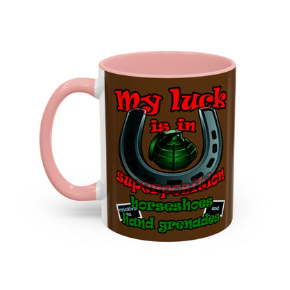my luck - Accent Mug (brown)