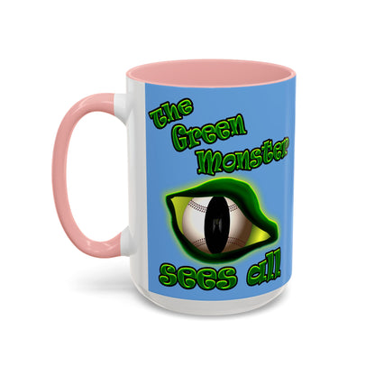 green monster - Accent Mug (light blue)