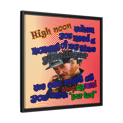 high noon - framed canvas art (yellow-orange wave)