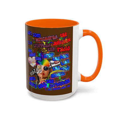 drop the beat - Accent Mug (brown)