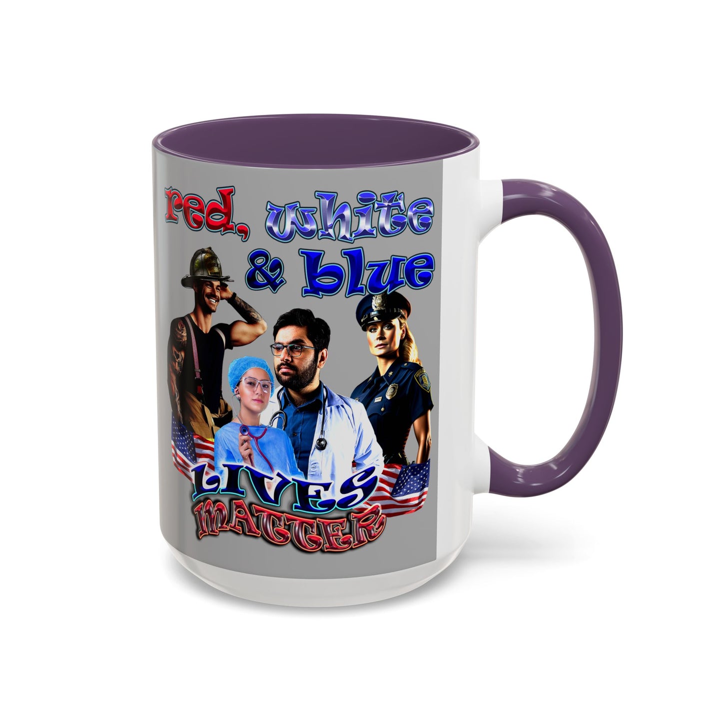 rw&b lives matter - Accent Mug (light grey)