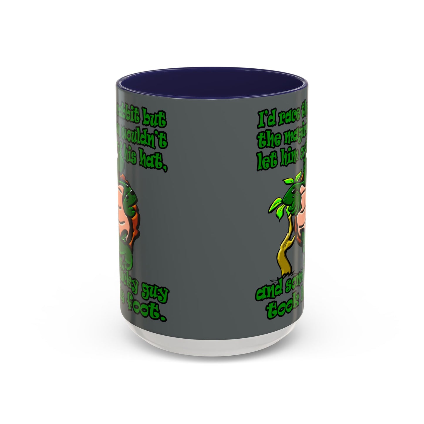 turtle race - Accent Mug (dark grey)